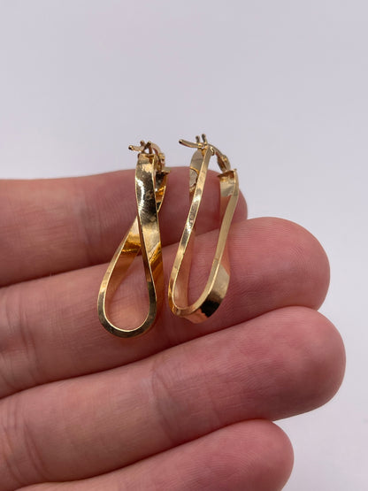 9ct gold creole earrings