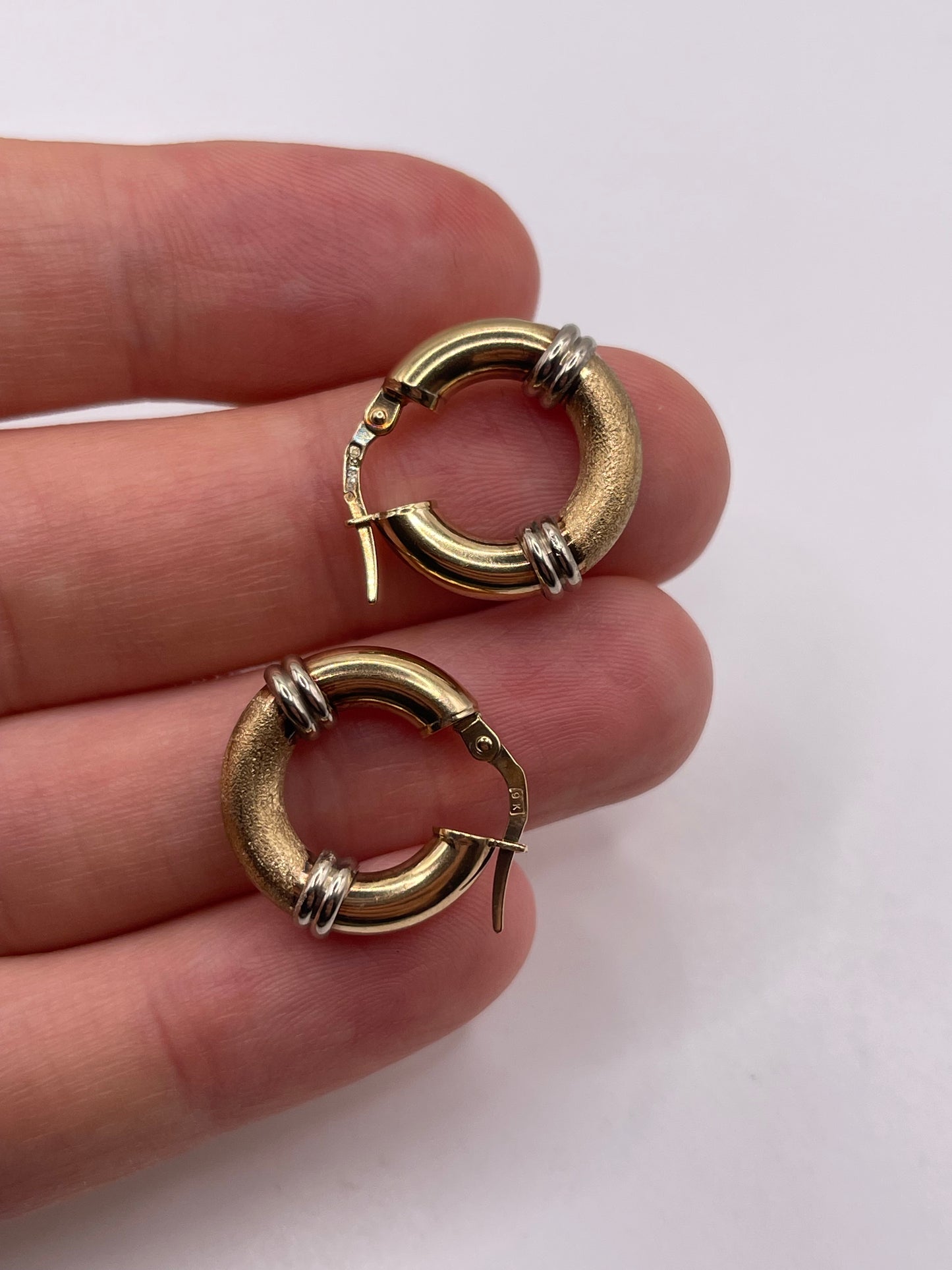 9ct gold creole earrings