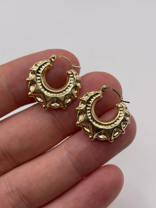 9ct gold creole earrings