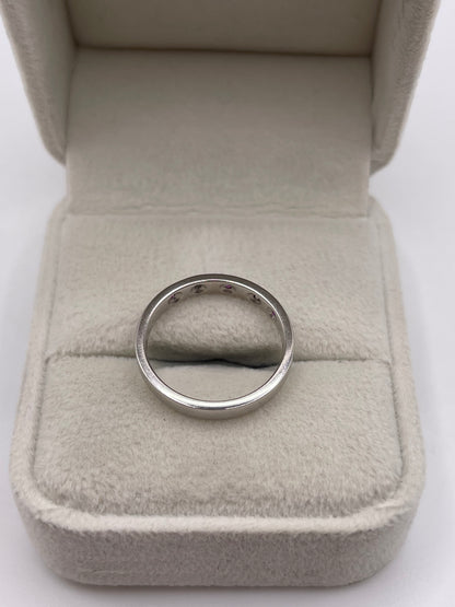 18ct white gold pink sapphire and diamond ring