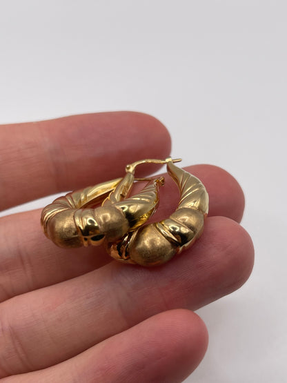 9ct gold creole earrings