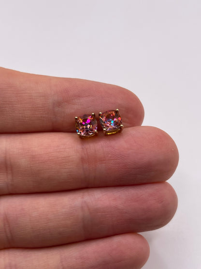 9ct gold topaz earrings