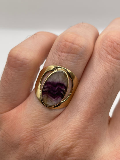 9ct gold blue John ring