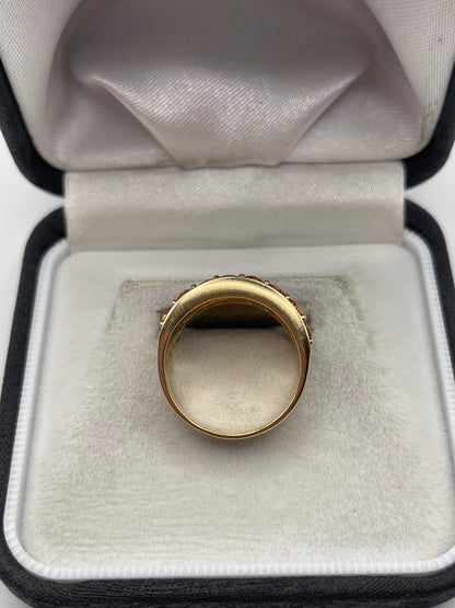 9ct gold fancy sapphire cluster ring