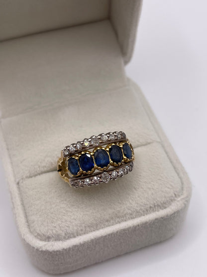 18ct gold sapphire and diamond ring
