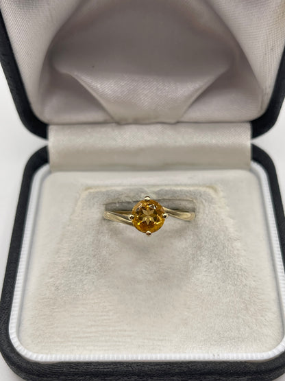 9ct gold citrine ring