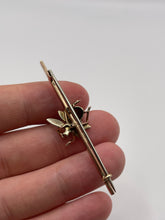 Load image into Gallery viewer, Antique 9ct rose gold garnet and pearl insect brooch
