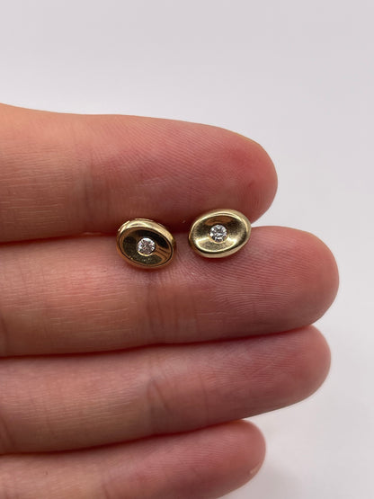 9ct gold diamond earrings
