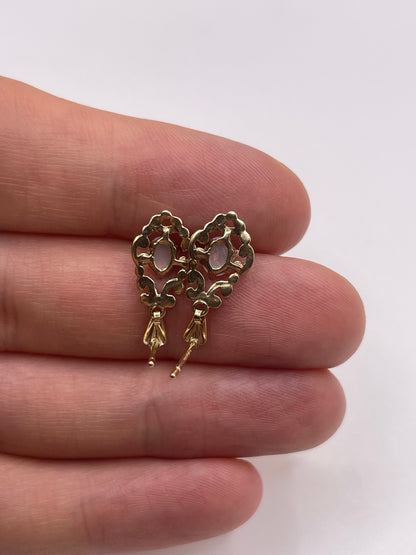 9ct gold opal earrings