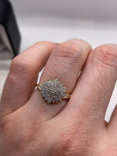 Load image into Gallery viewer, 9ct gold diamond cluster ring
