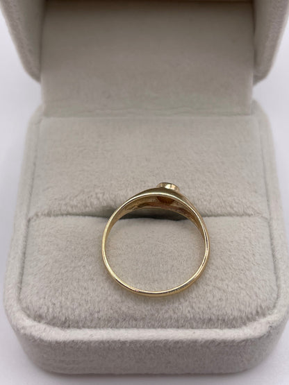 9ct gold opal gypsy ring