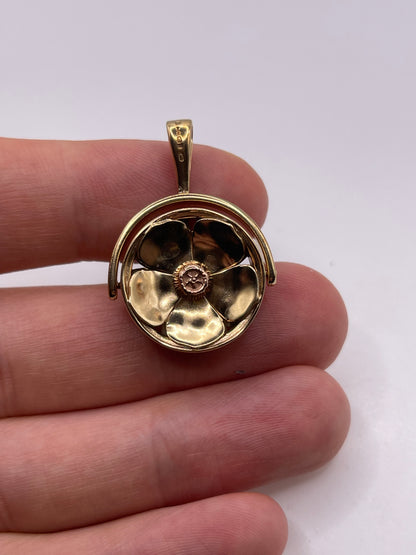 Clogau 9ct gold spinning fob pendant