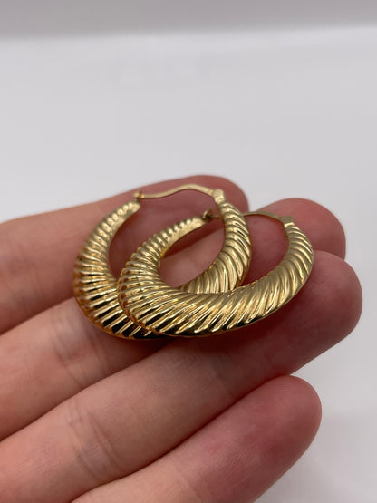 9ct gold creole earrings