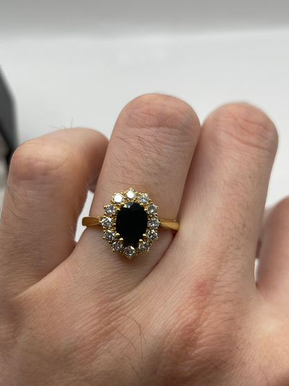 18ct gold sapphire and diamond ring