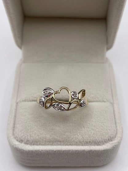 9ct gold diamond ring