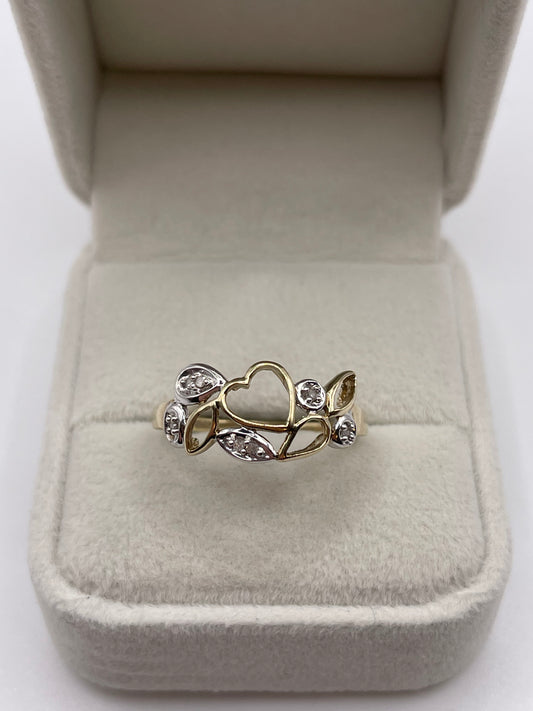 9ct gold diamond ring