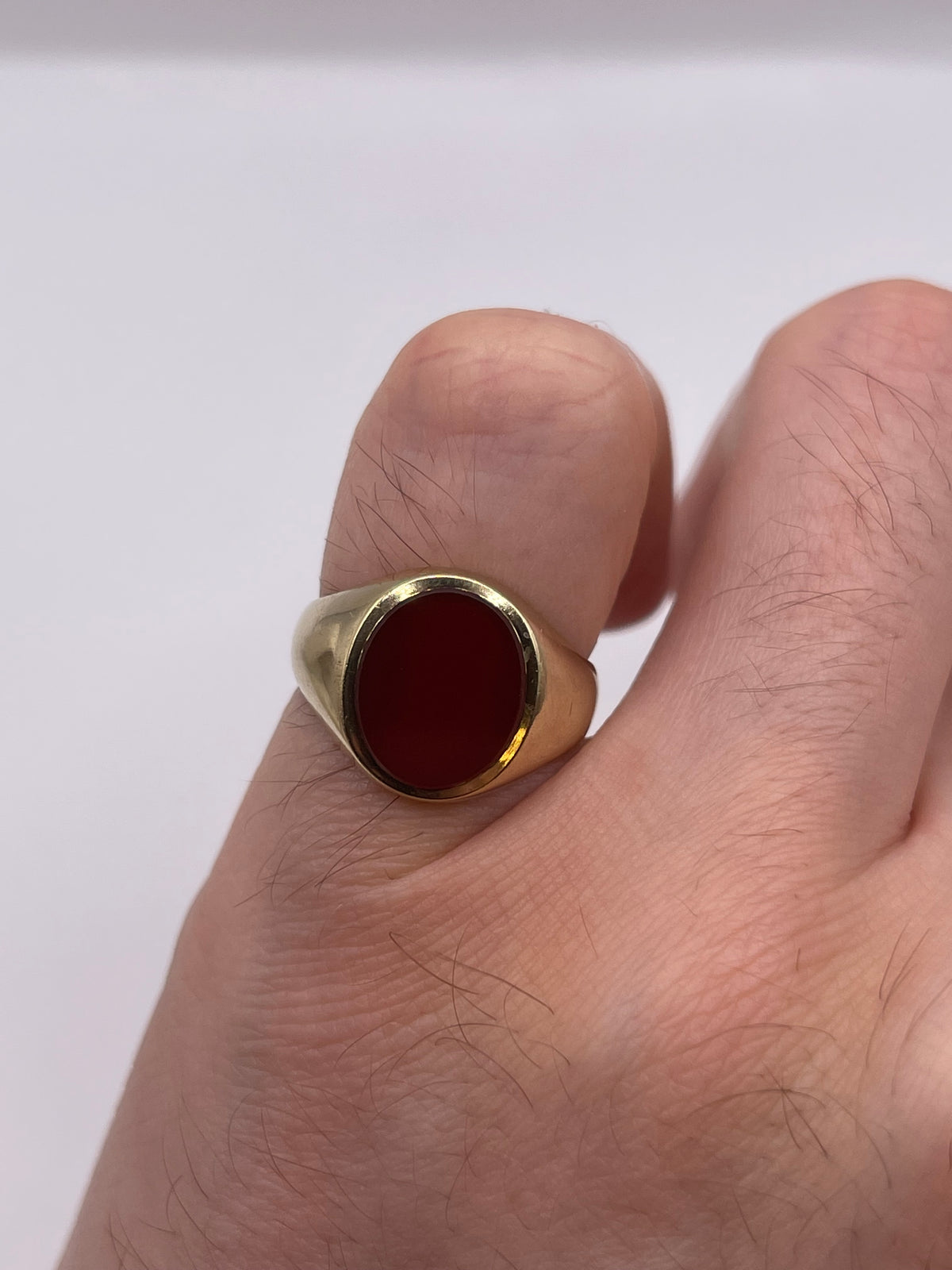 9ct gold carnelian signet ring