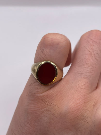 9ct gold carnelian signet ring