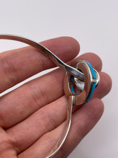 Silver turquoise bangle