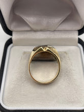 Load image into Gallery viewer, 9ct gold diamond signet ring
