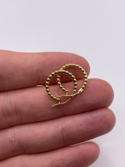 9ct gold creole earrings