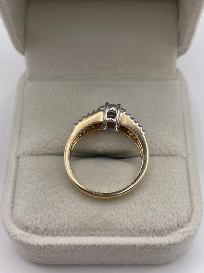 9ct gold diamond cluster ring
