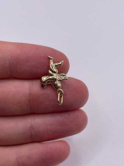9ct gold cherub charm