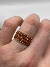 Load image into Gallery viewer, 9ct gold fancy sapphire cluster ring
