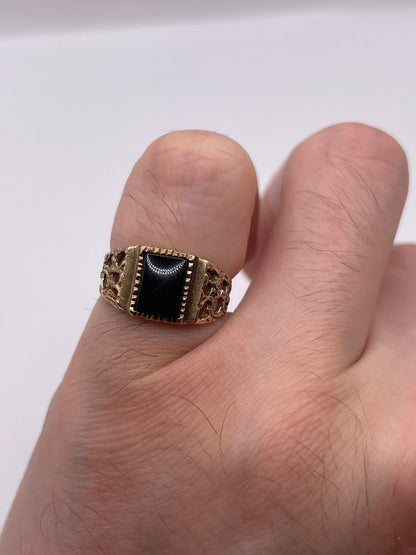 9ct gold onyx signet ring