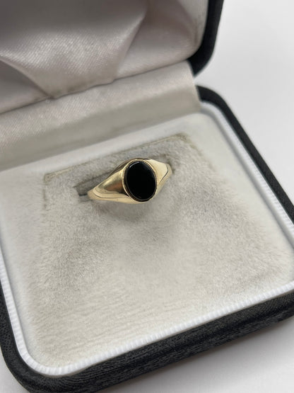 9ct gold onyx signet ring