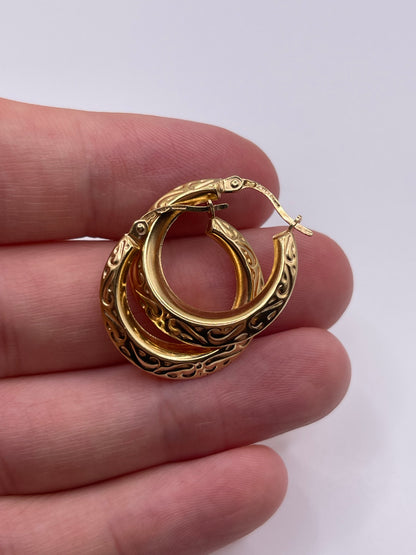 9ct gold creole earrings