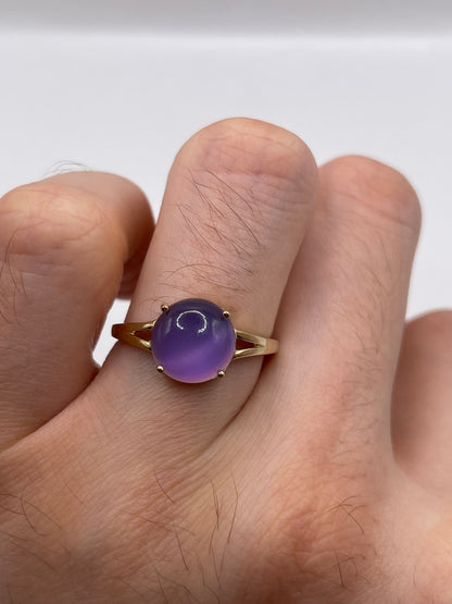 9ct gold stone set ring