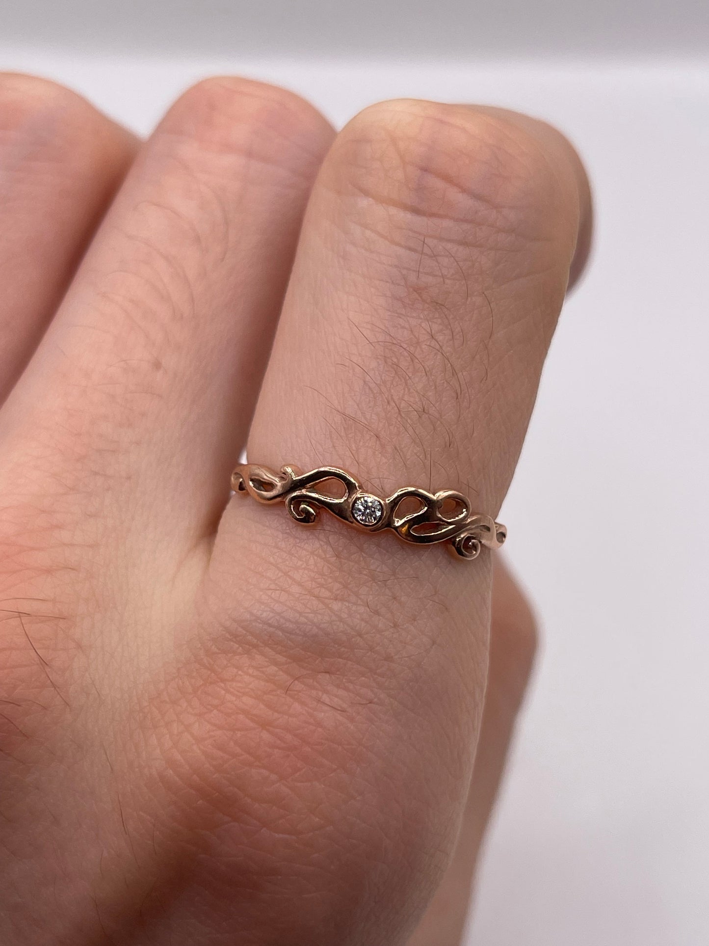 Clogau 9ct rose gold diamond ring