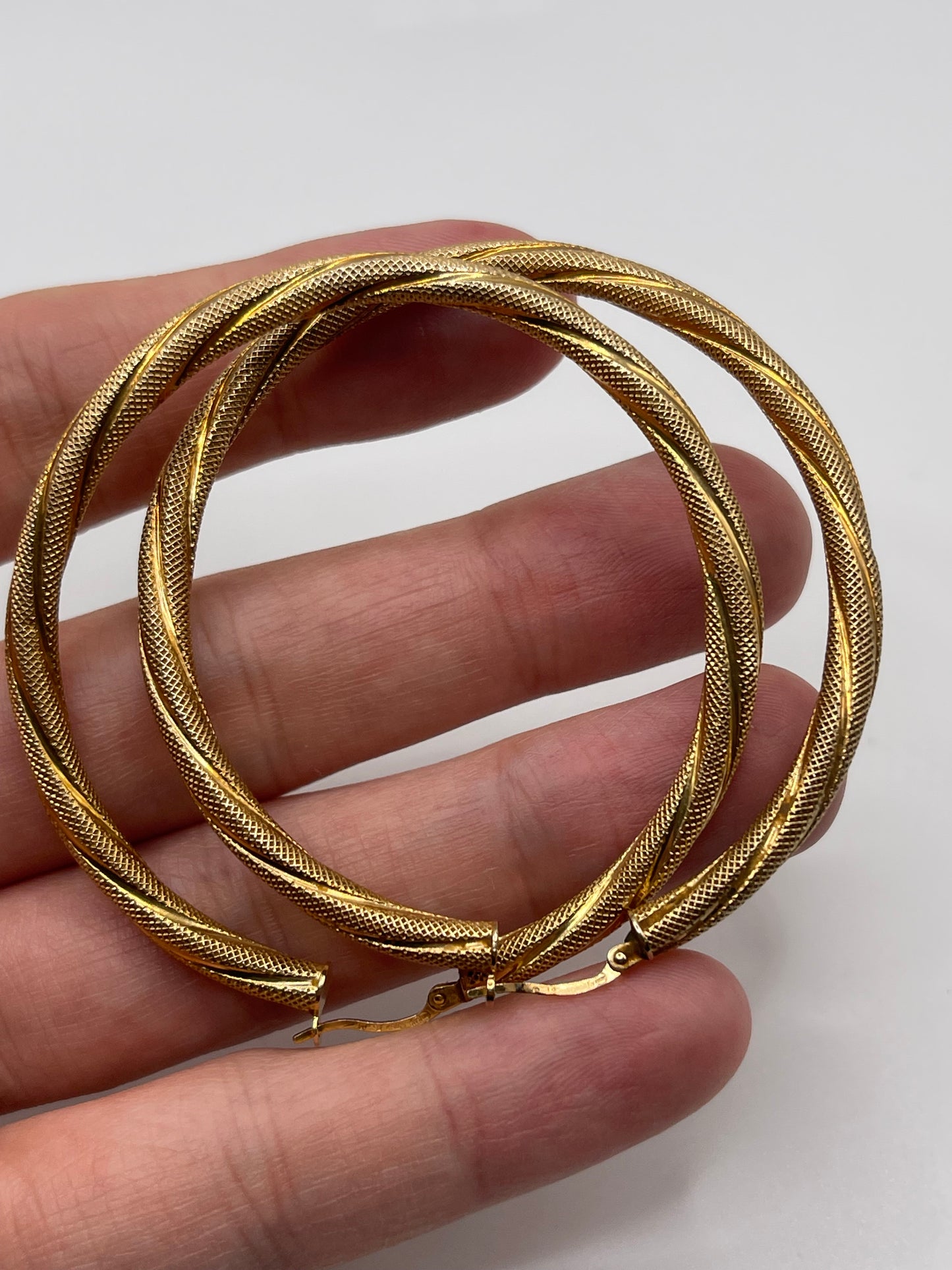 9ct gold creole earrings