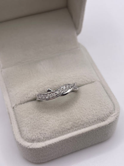 9ct white gold diamond ring