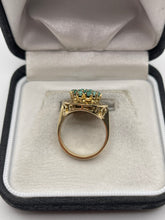 Load image into Gallery viewer, 9ct gold turquoise cluster ring
