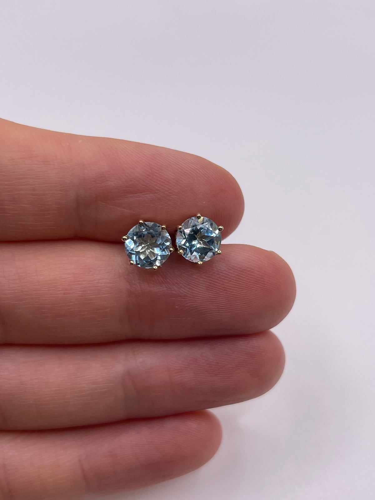 9ct gold topaz earrings