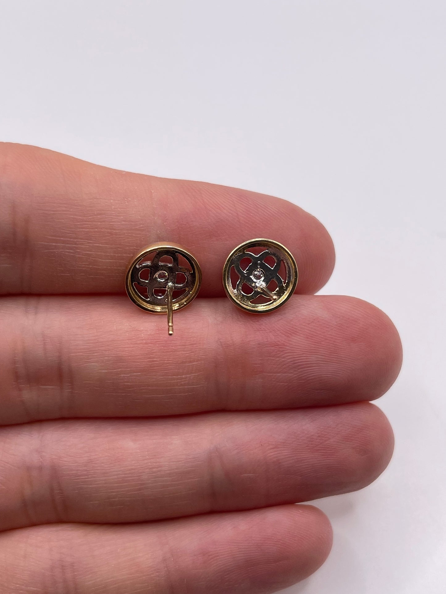 9ct gold diamond earrings
