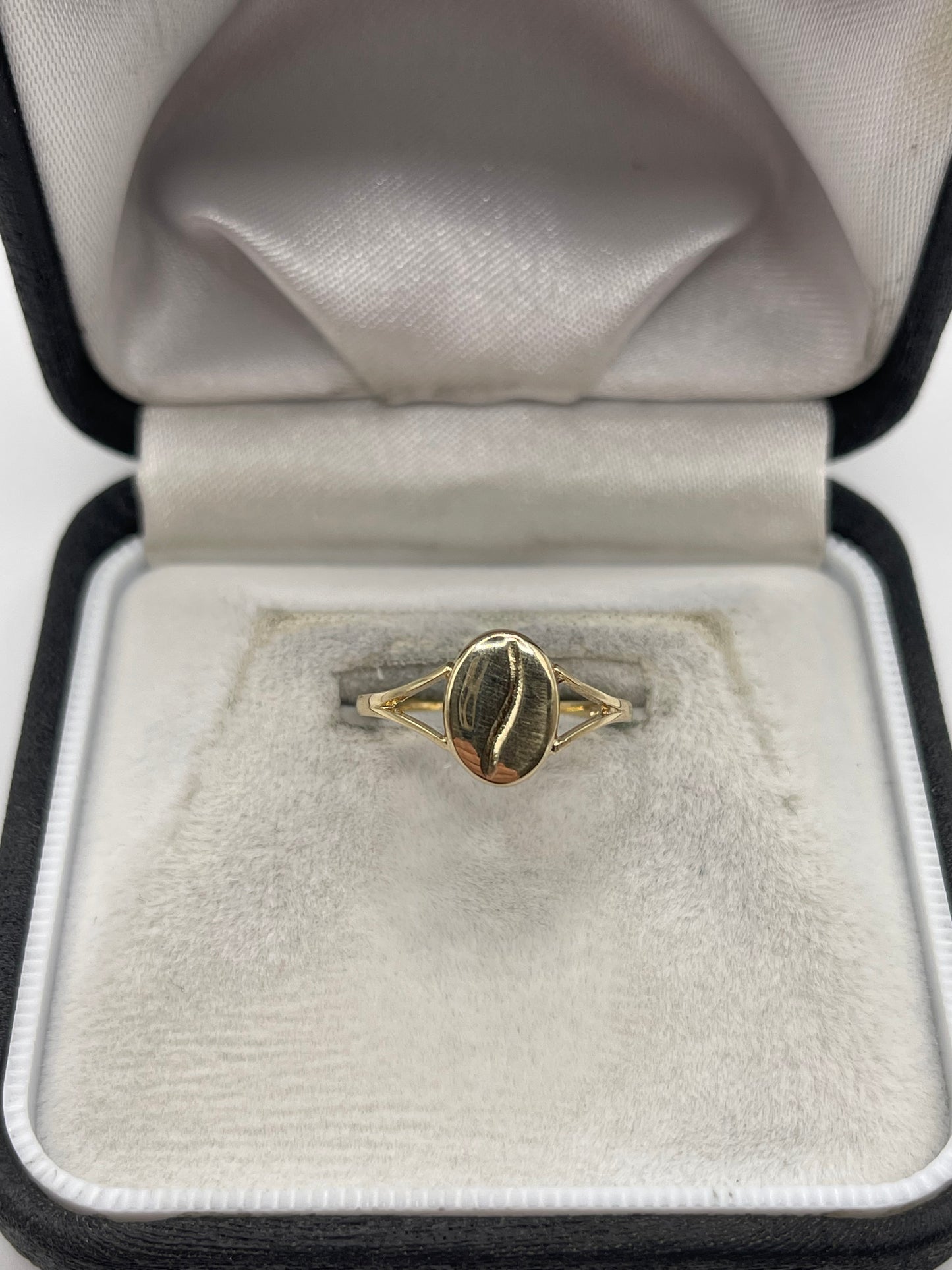 9ct gold coffee bean ring