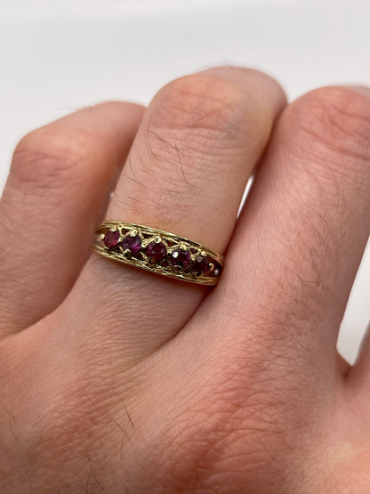 9ct gold ruby ring