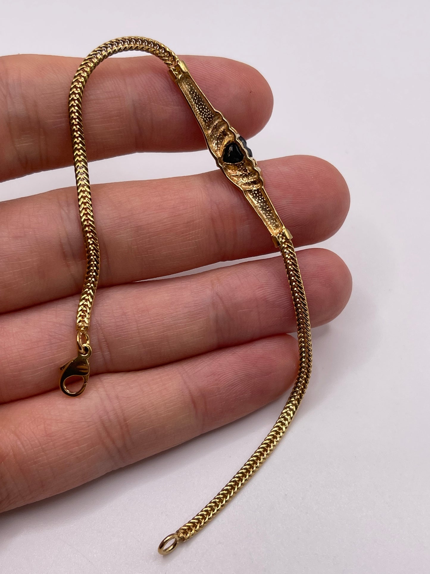 9ct gold sapphire and diamond bracelet