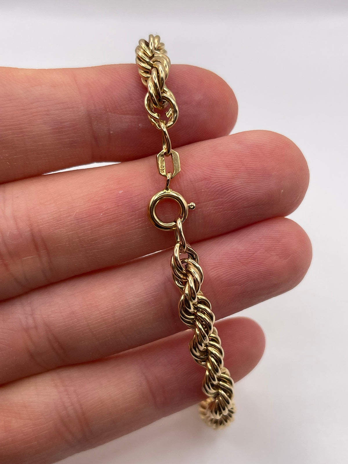 9ct gold rope bracelet