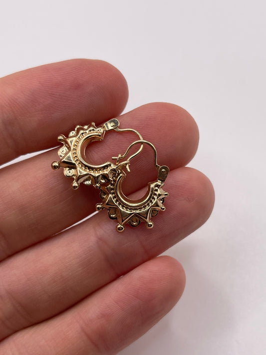 9ct gold creole earrings