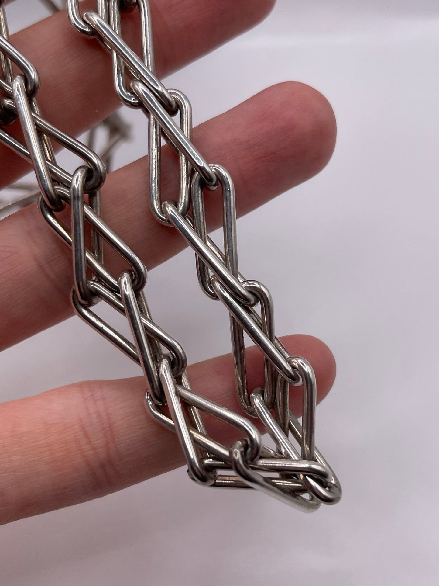 Heavy unusual silver chain