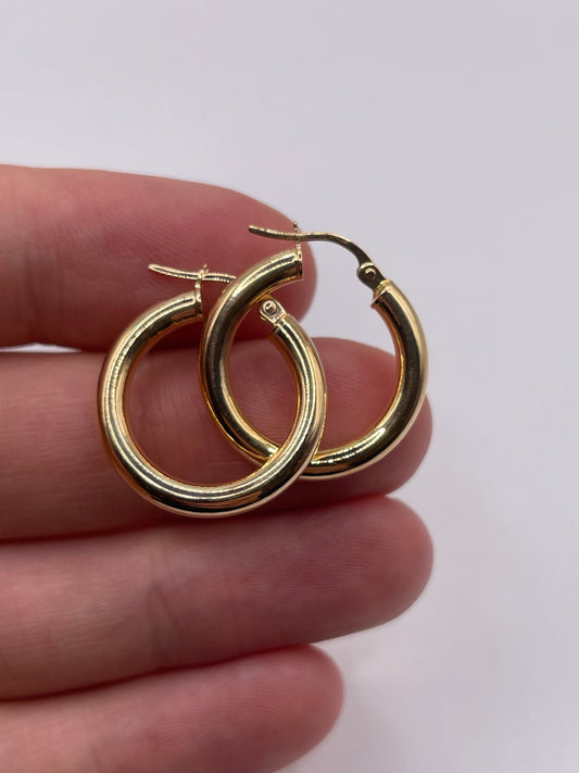 9ct gold creole earrings