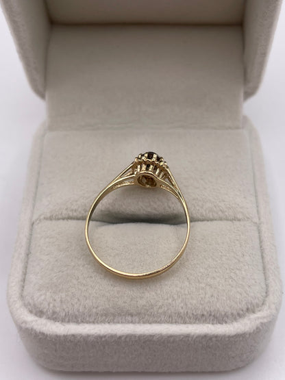 9ct gold Smokey quartz ring