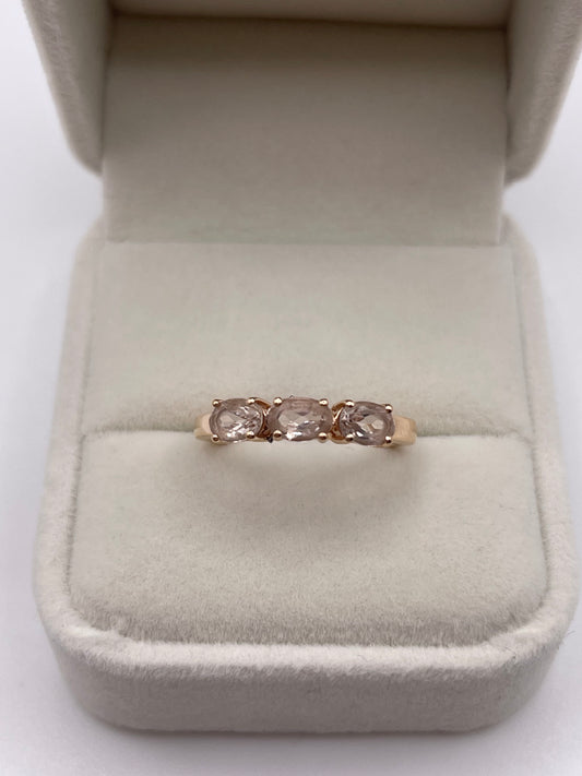 9ct rose gold morganite ring