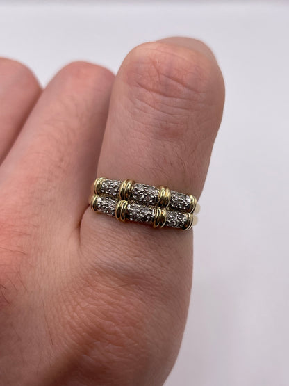 9ct gold diamond cluster ring