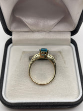 Load image into Gallery viewer, 14ct gold topaz and diamond ring
