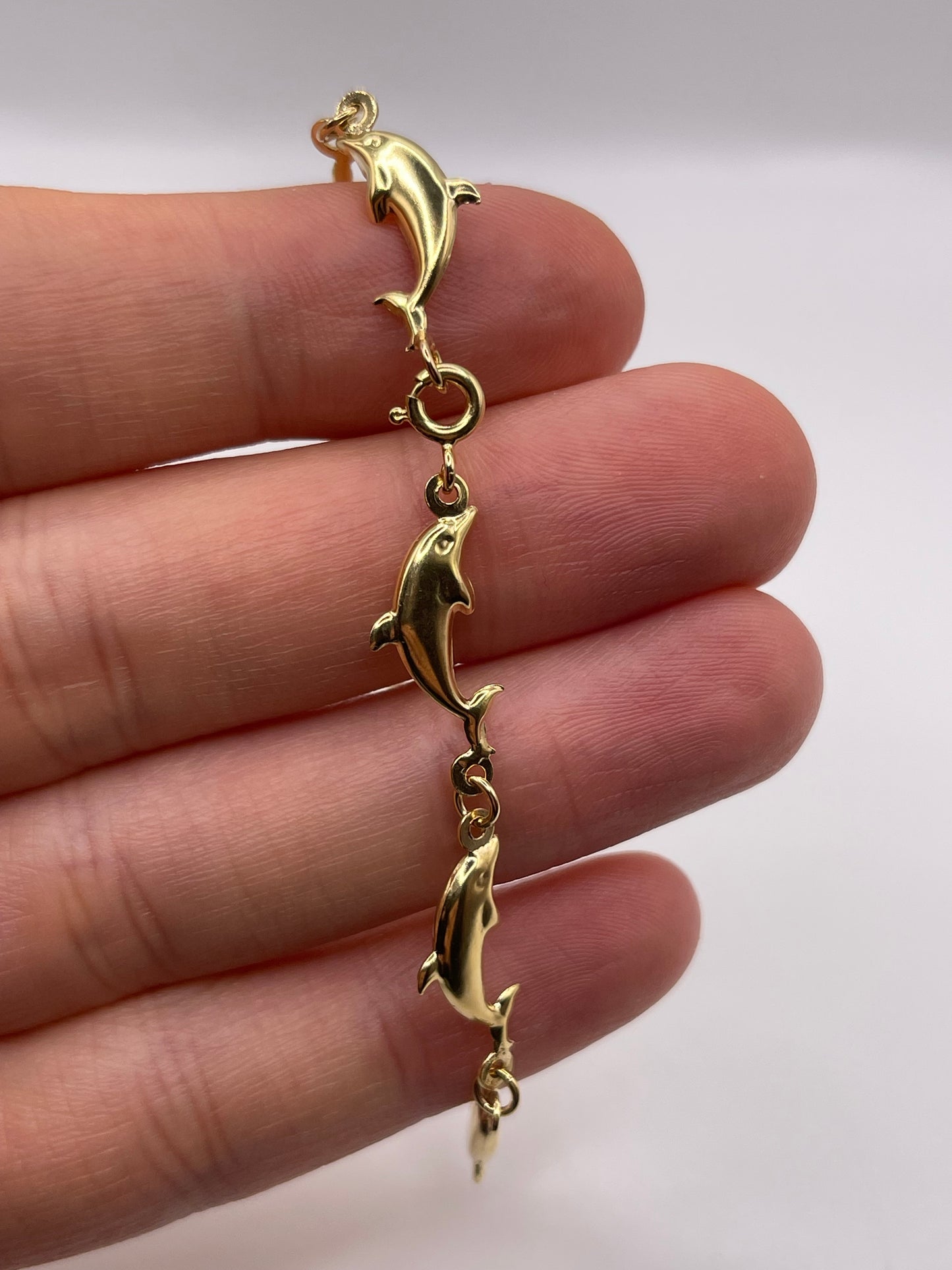 9ct gold dolphin bracelet